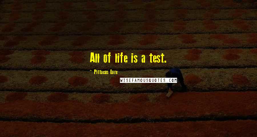 Pittacus Lore quotes: All of life is a test.