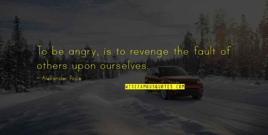 Pivano Cutter Quotes By Alexander Pope: To be angry, is to revenge the fault