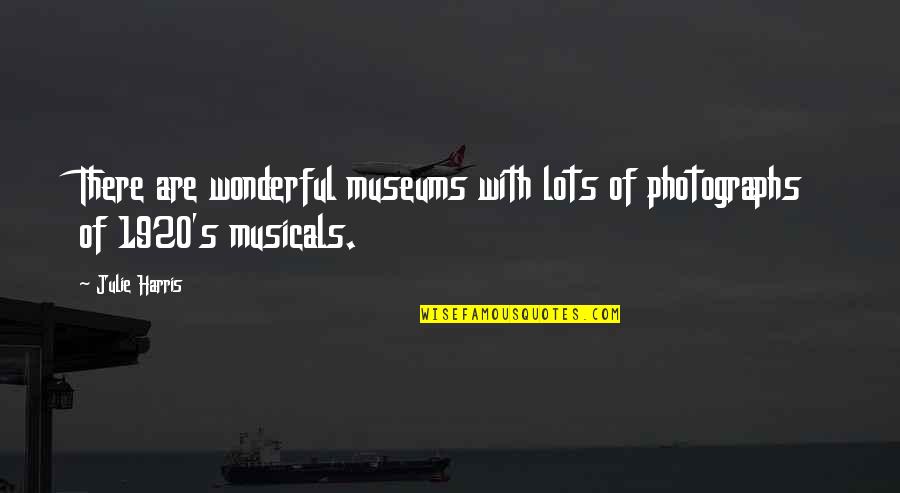 Pixar Short Films Quotes By Julie Harris: There are wonderful museums with lots of photographs