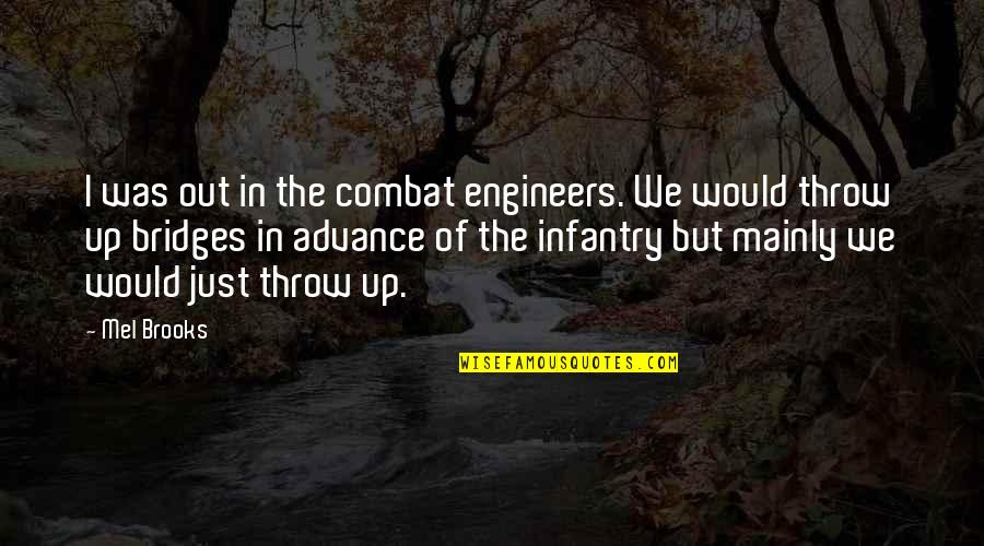 Pixellated Quotes By Mel Brooks: I was out in the combat engineers. We Pixellated Quotes By Mel Brooks: I was out in the combat engineers. We