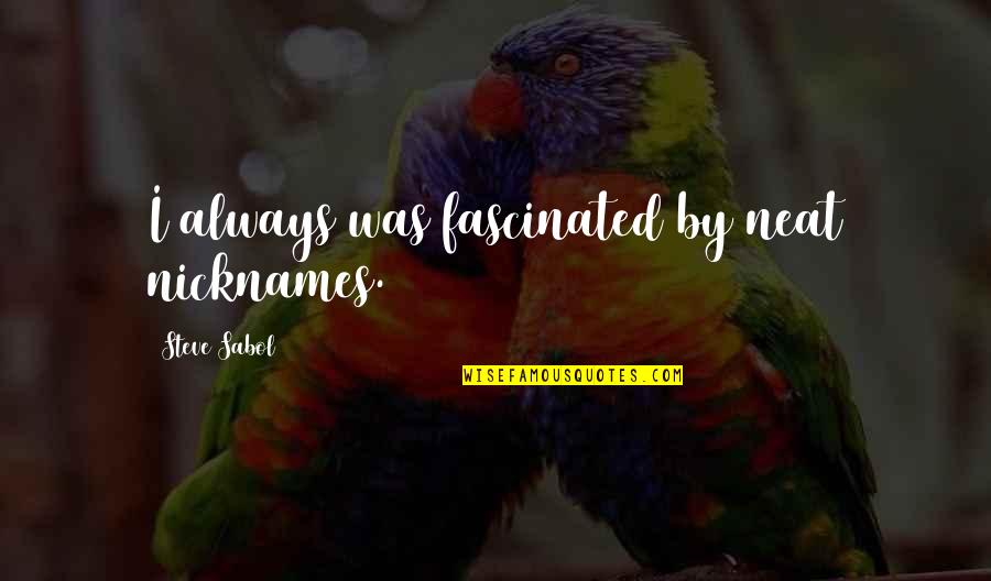 Pixellated Quotes By Steve Sabol: I always was fascinated by neat nicknames. Pixellated Quotes By Steve Sabol: I always was fascinated by neat nicknames.