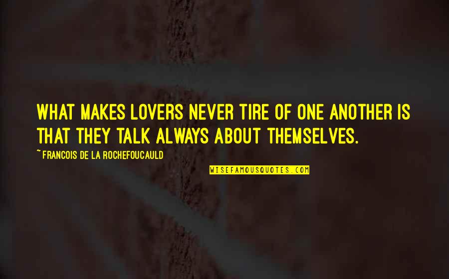 Pixet Quotes By Francois De La Rochefoucauld: What makes lovers never tire of one another