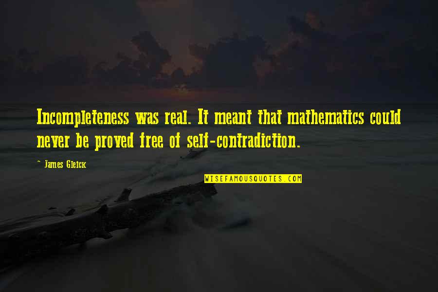 Pixlr Editor Quotes By James Gleick: Incompleteness was real. It meant that mathematics could