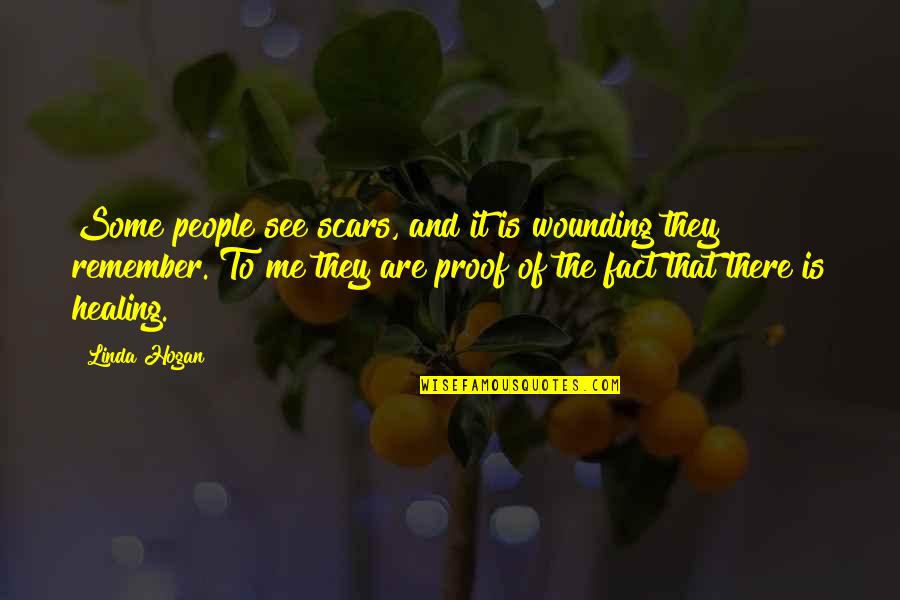 Piyoros Naronglith Quotes By Linda Hogan: Some people see scars, and it is wounding