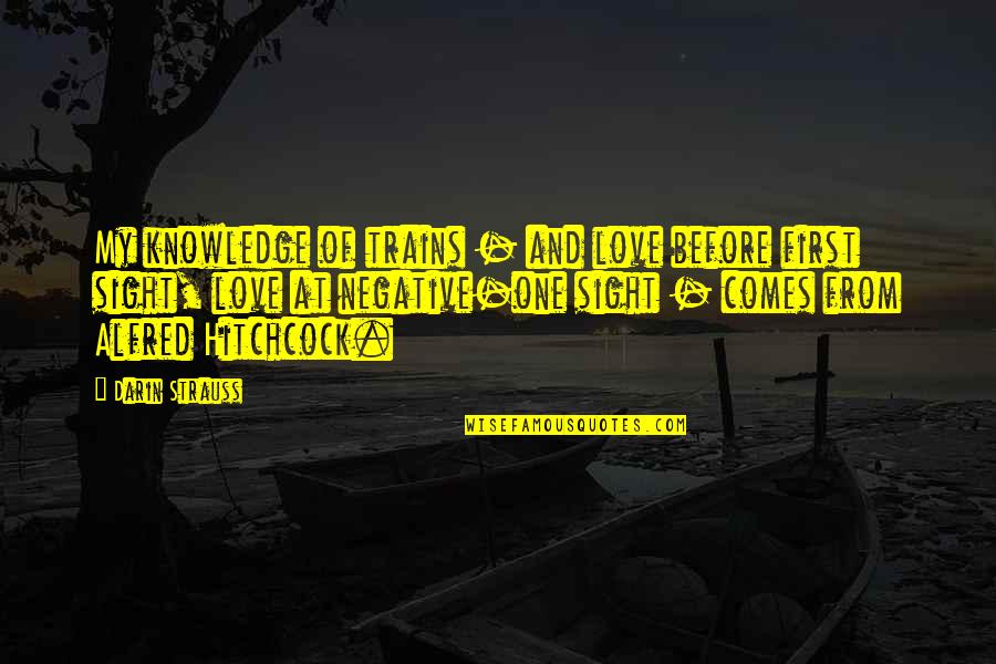 Pizzone Pizza Quotes By Darin Strauss: My knowledge of trains - and love before