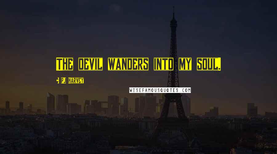 PJ Harvey quotes: The devil wanders into my soul.