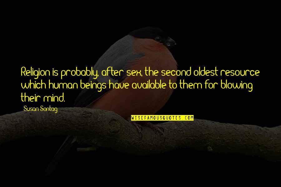 Pjo Blackjack Quotes By Susan Sontag: Religion is probably, after sex, the second oldest Pjo Blackjack Quotes By Susan Sontag: Religion is probably, after sex, the second oldest