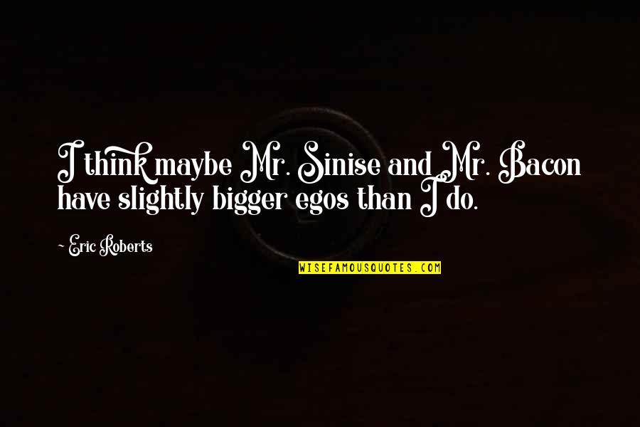 Pk Memorable Quotes By Eric Roberts: I think maybe Mr. Sinise and Mr. Bacon