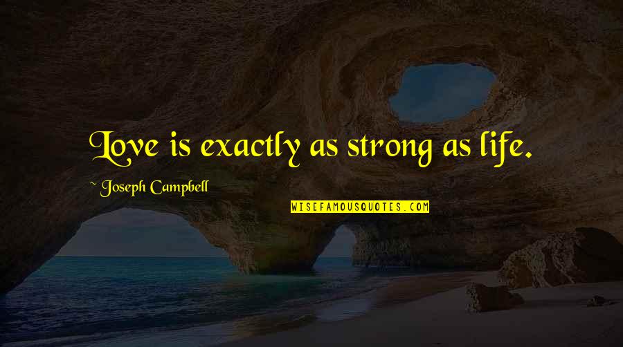 Pl Sql Replace Double Quotes By Joseph Campbell: Love is exactly as strong as life.