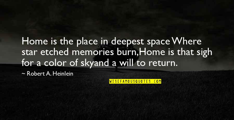 Place Space Quotes By Robert A. Heinlein: Home is the place in deepest space Where Place Space Quotes By Robert A. Heinlein: Home is the place in deepest space Where