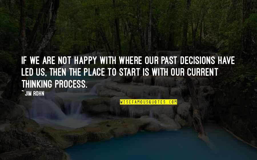 Place Then Quotes By Jim Rohn: If we are not happy with where our