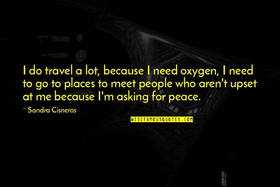 Places Of Peace Quotes By Sandra Cisneros: I do travel a lot, because I need Places Of Peace Quotes By Sandra Cisneros: I do travel a lot, because I need