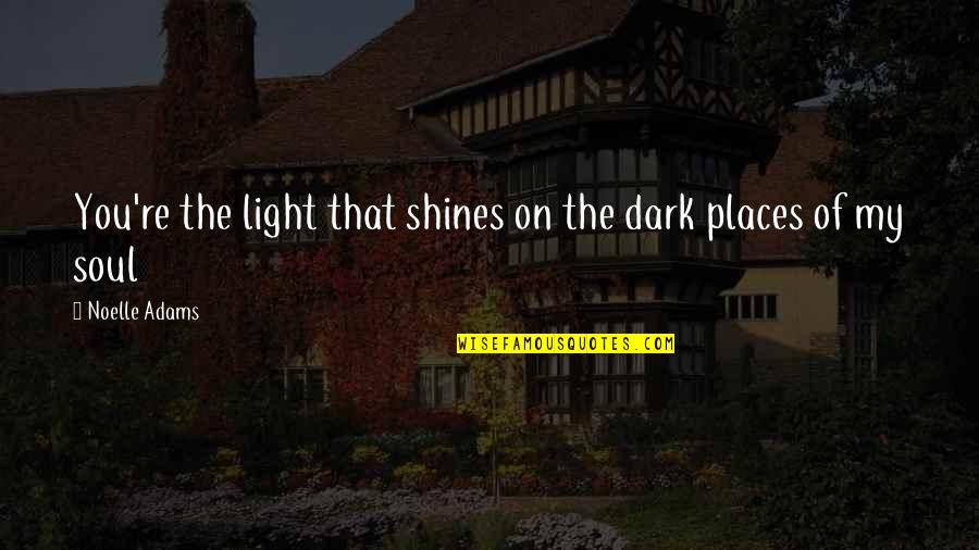 Places You Love Quotes By Noelle Adams: You're the light that shines on the dark