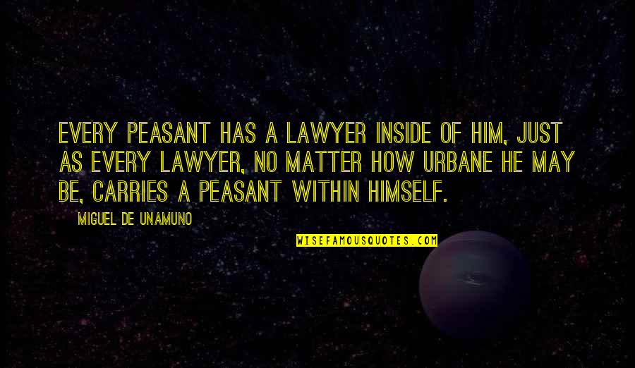 Plagiarised Quotes By Miguel De Unamuno: Every peasant has a lawyer inside of him, Plagiarised Quotes By Miguel De Unamuno: Every peasant has a lawyer inside of him,