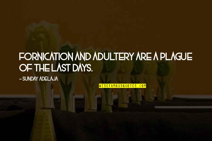 Plague Inc Quotes By Sunday Adelaja: Fornication and adultery are a plague of the