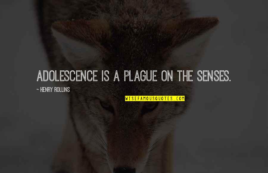 Plague Quotes By Henry Rollins: Adolescence is a plague on the senses.