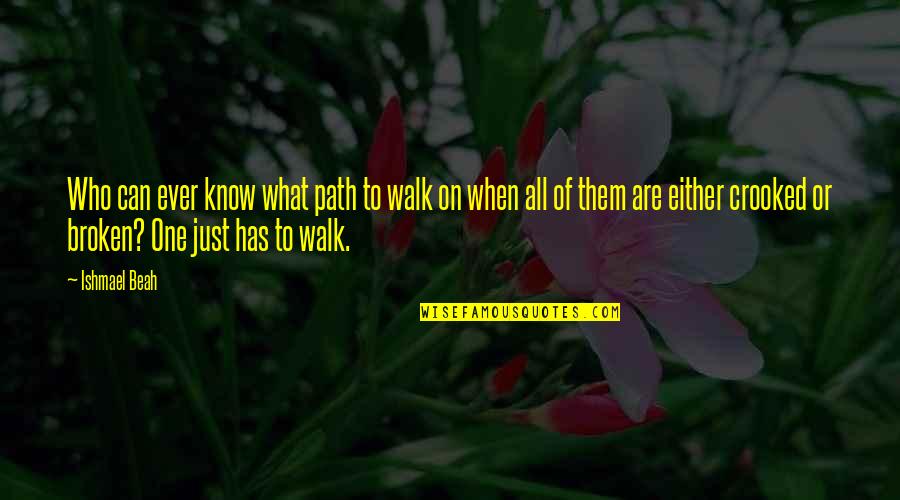 Plain Backgrounds For Quotes By Ishmael Beah: Who can ever know what path to walk