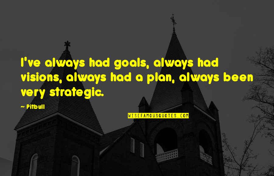 Plan And Goal Quotes By Pitbull: I've always had goals, always had visions, always