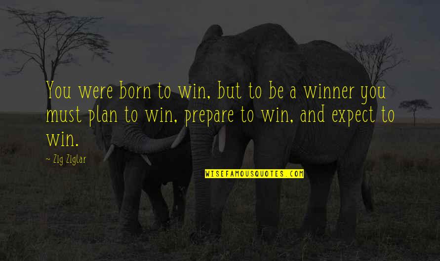 Plan And Prepare Quotes By Zig Ziglar: You were born to win, but to be