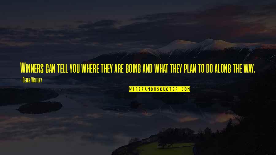 Plan The Work Work The Plan Quotes By Denis Waitley: Winners can tell you where they are going