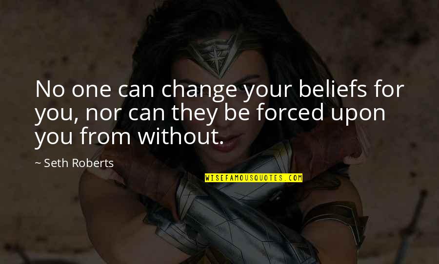 Plan Your Trip Quotes By Seth Roberts: No one can change your beliefs for you,