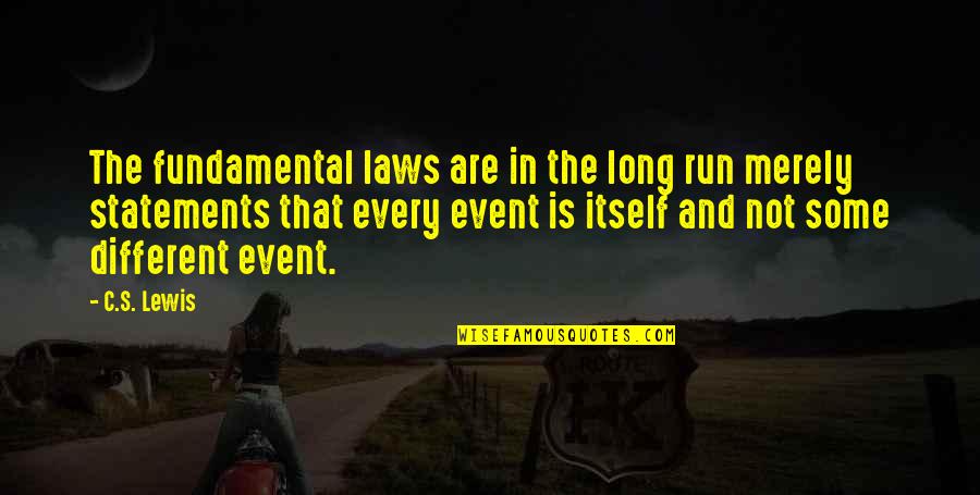 Planckendael Quotes By C.S. Lewis: The fundamental laws are in the long run