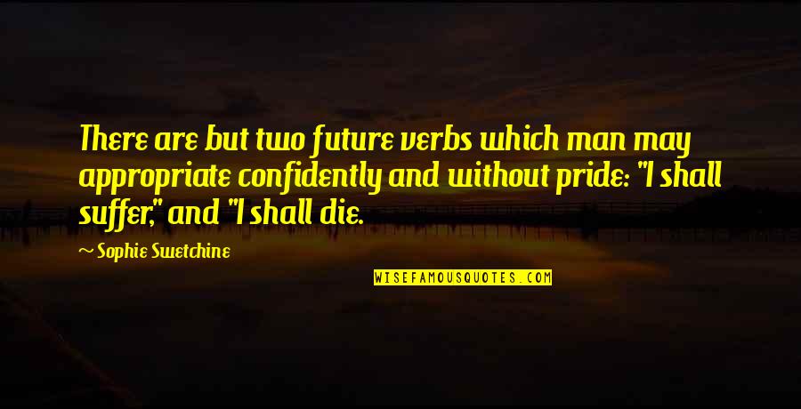 Plane Take Off Quotes By Sophie Swetchine: There are but two future verbs which man
