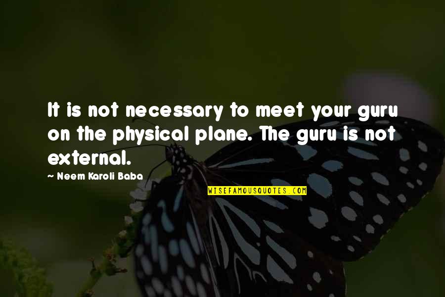 Planes Quotes By Neem Karoli Baba: It is not necessary to meet your guru