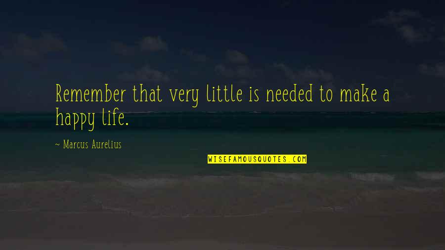 Planet And Stars Quotes By Marcus Aurelius: Remember that very little is needed to make
