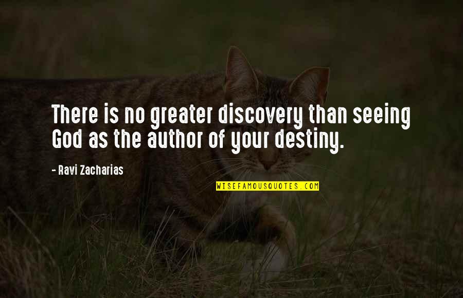 Planet And Stars Quotes By Ravi Zacharias: There is no greater discovery than seeing God