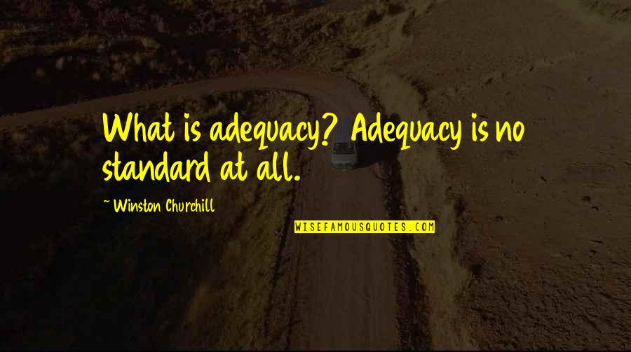 Planet Tax Free Quotes By Winston Churchill: What is adequacy? Adequacy is no standard at
