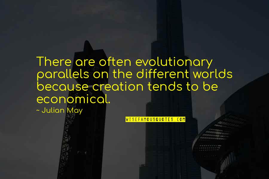 Planetary Exploration Quotes By Julian May: There are often evolutionary parallels on the different