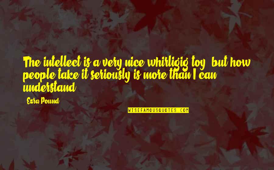 Planeteers Characters Quotes By Ezra Pound: The intellect is a very nice whirligig toy, Planeteers Characters Quotes By Ezra Pound: The intellect is a very nice whirligig toy,