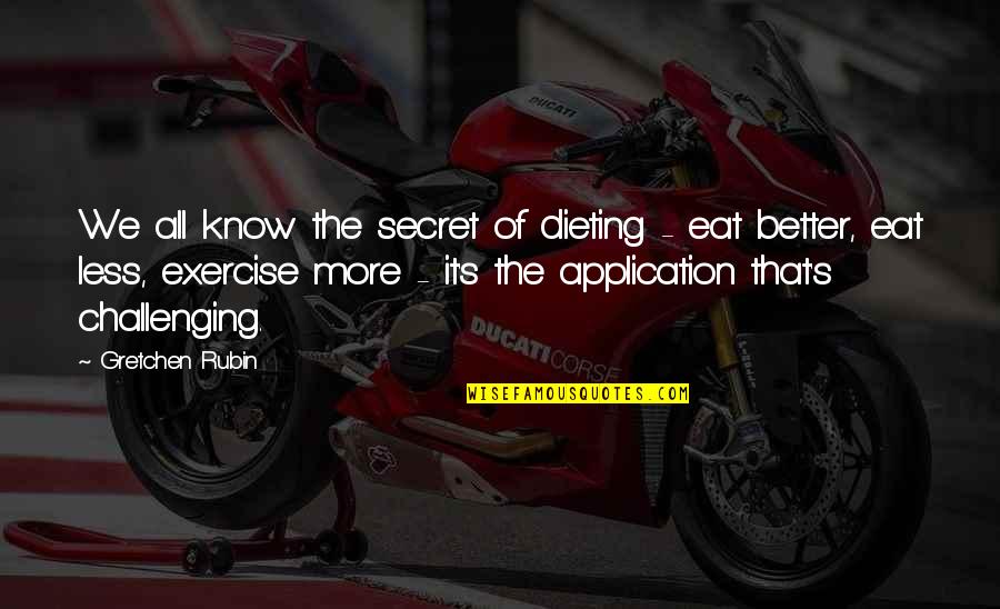Planetta Quotes By Gretchen Rubin: We all know the secret of dieting - Planetta Quotes By Gretchen Rubin: We all know the secret of dieting -