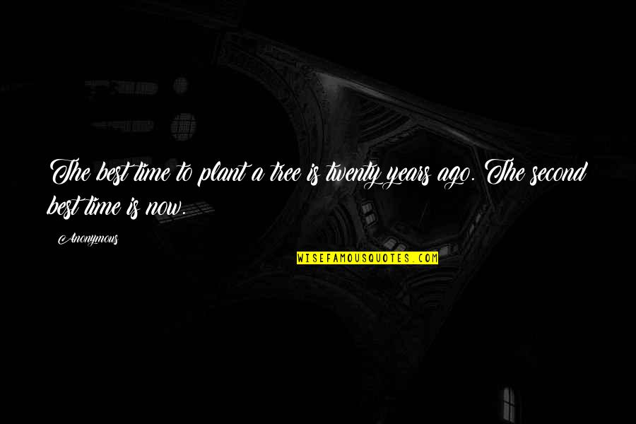 Plant A Tree Best Quotes By Anonymous: The best time to plant a tree is