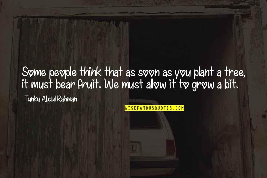 Plant A Tree Quotes By Tunku Abdul Rahman: Some people think that as soon as you