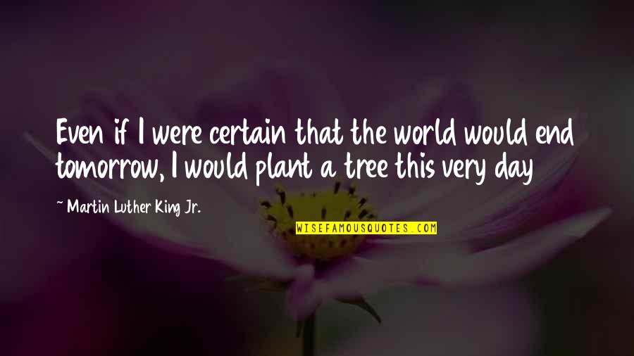 Plant Tree Quotes By Martin Luther King Jr.: Even if I were certain that the world