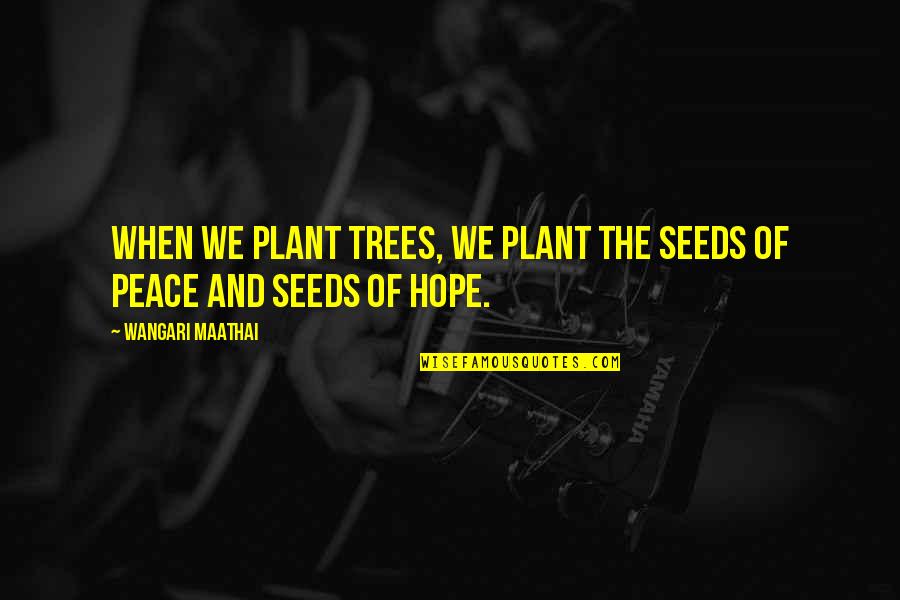 Plant Tree Quotes By Wangari Maathai: When we plant trees, we plant the seeds