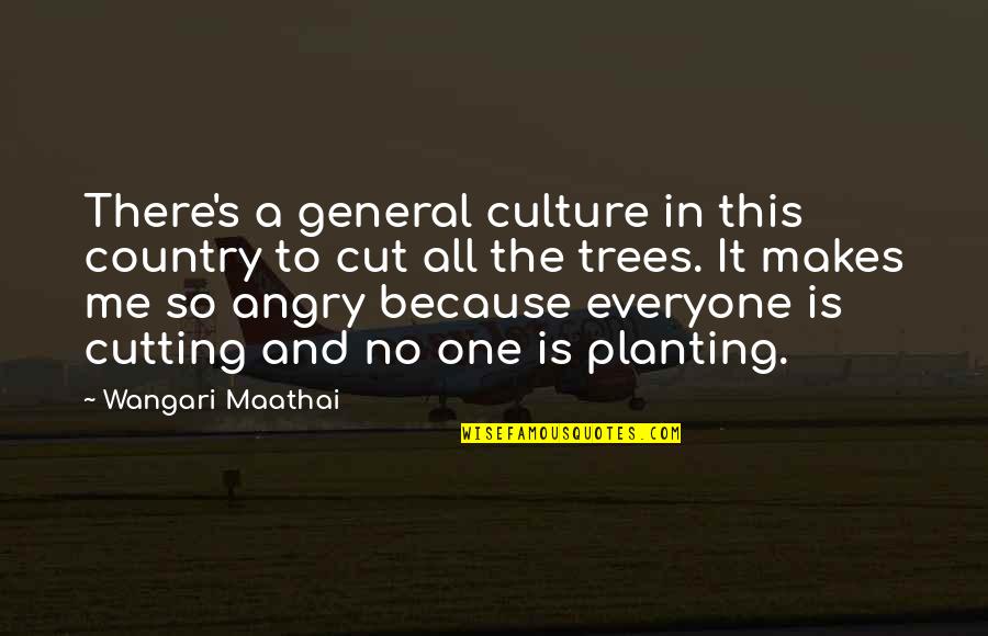 Planting Trees Quotes By Wangari Maathai: There's a general culture in this country to