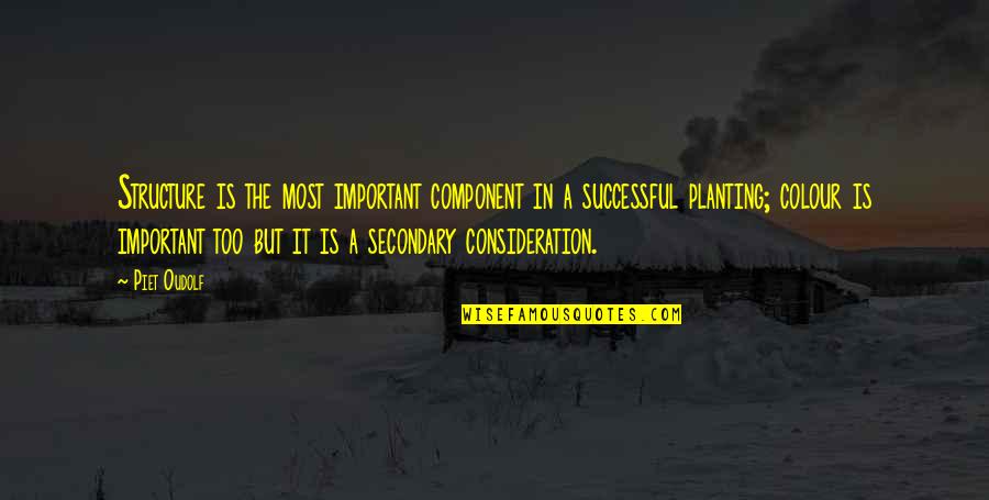 Planting's Quotes By Piet Oudolf: Structure is the most important component in a