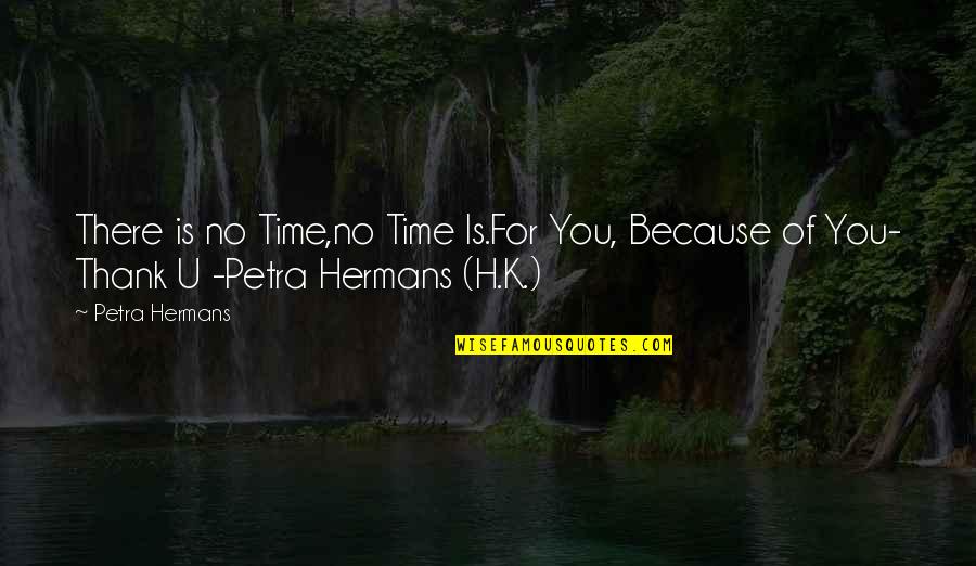 Plasterking Quotes By Petra Hermans: There is no Time,no Time Is.For You, Because