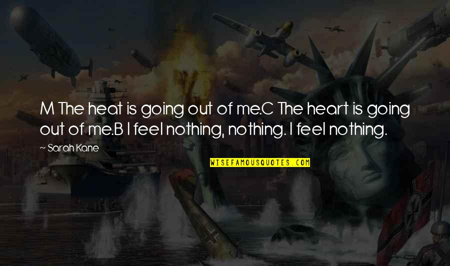 Plastikten Araba Quotes By Sarah Kane: M The heat is going out of me.C Plastikten Araba Quotes By Sarah Kane: M The heat is going out of me.C