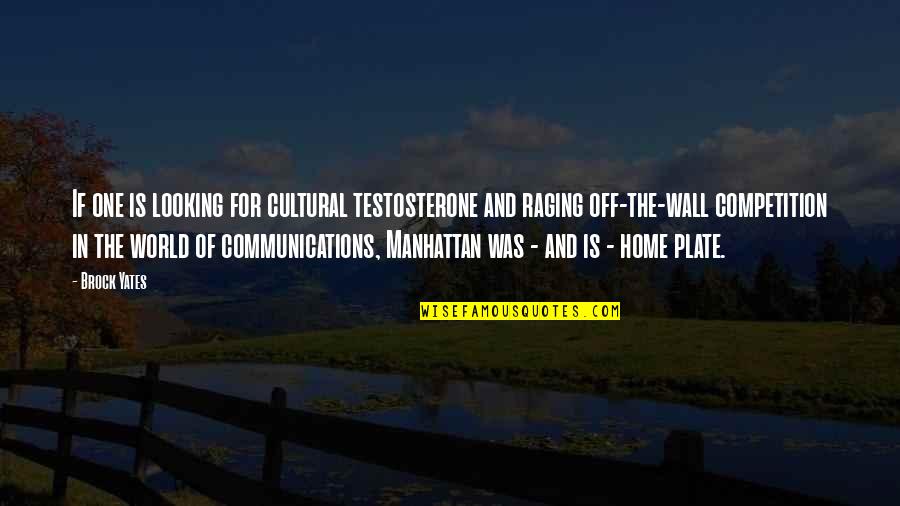 Plate Quotes By Brock Yates: If one is looking for cultural testosterone and
