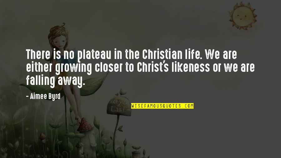 Plateau Quotes By Aimee Byrd: There is no plateau in the Christian life.