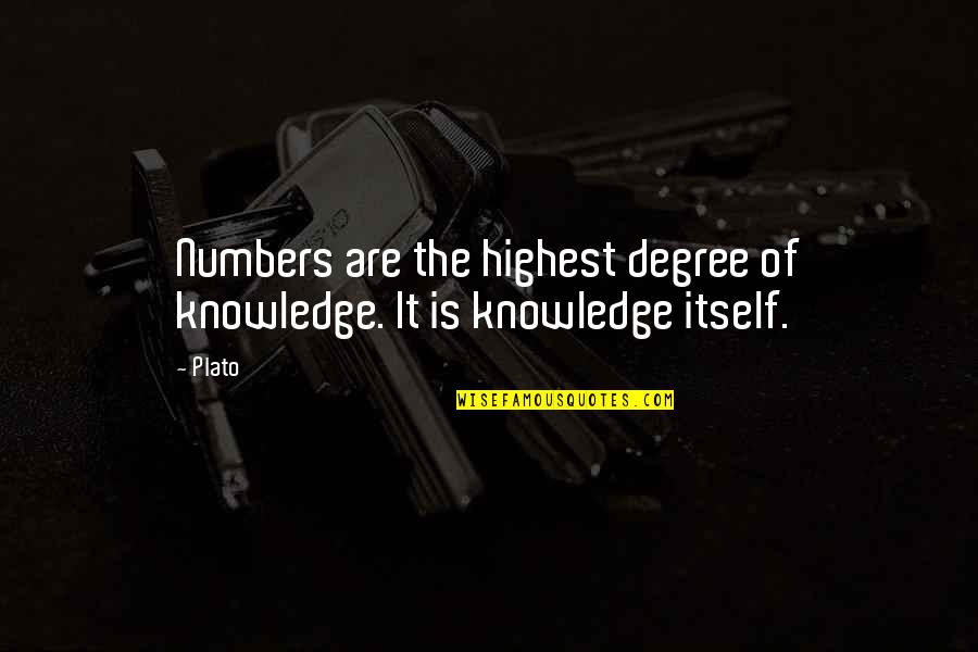 Plato Math Quotes By Plato: Numbers are the highest degree of knowledge. It