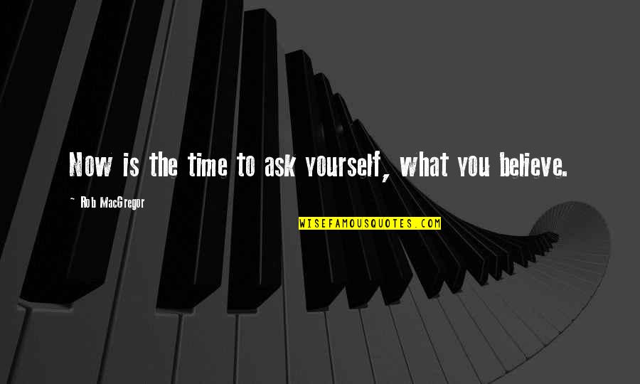 Platonicity Quotes By Rob MacGregor: Now is the time to ask yourself, what Platonicity Quotes By Rob MacGregor: Now is the time to ask yourself, what