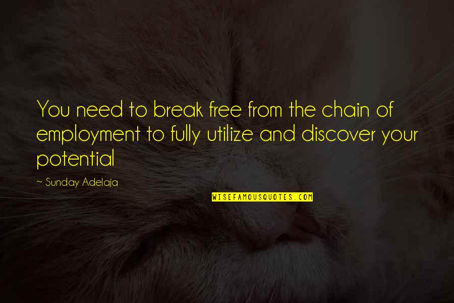 Platonism And Christianity Quotes By Sunday Adelaja: You need to break free from the chain Platonism And Christianity Quotes By Sunday Adelaja: You need to break free from the chain