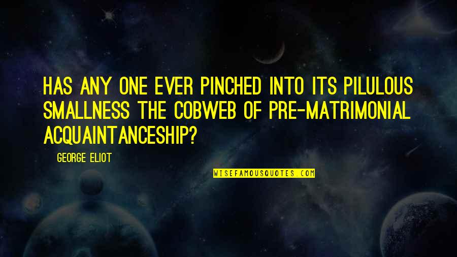 Play And Healing Quotes By George Eliot: Has any one ever pinched into its pilulous Play And Healing Quotes By George Eliot: Has any one ever pinched into its pilulous