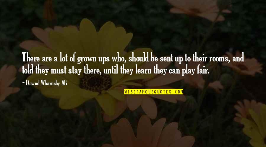 Play It Fair Quotes By Dawud Wharnsby Ali: There are a lot of grown ups who,
