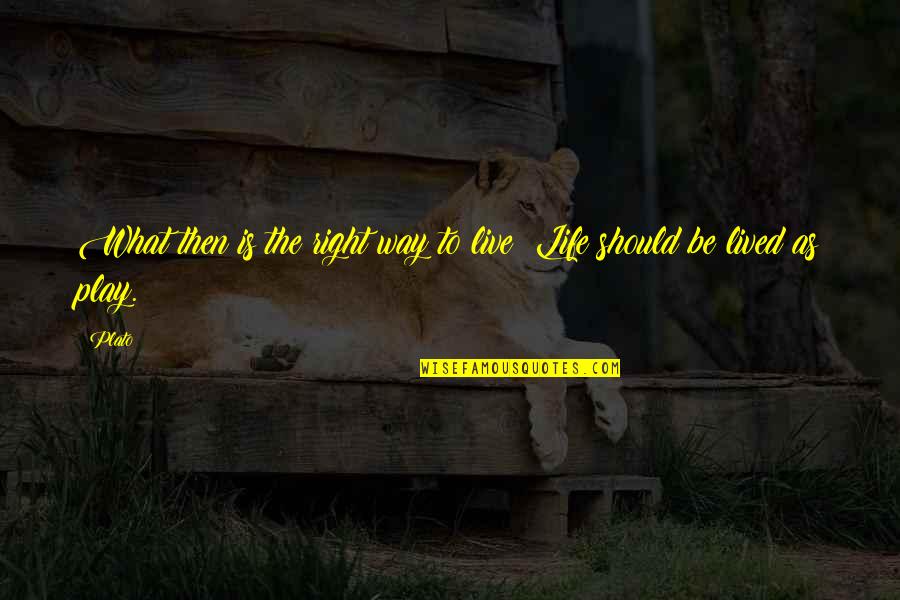 Play Plato Quotes By Plato: What then is the right way to live?